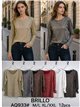Metallic-Langarmshirt