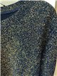 Metallic shimmer long sleeve top