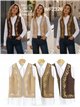 Conjunto camisa y chaleco bordado cenefa