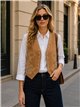Conjunto camisa y chaleco bordado flores