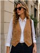 Conjunto camisa y chaleco bordado flores