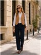 Conjunto camisa y chaleco bordado flores