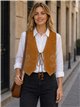 Set aus Hemd und Weste mit Paisley-Stickerei