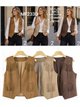 Chaleco efecto ante con flecos y tachas