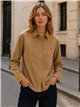 Camisa efecto ante con bolsillos