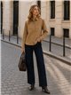 Camisa efecto ante con bolsillos