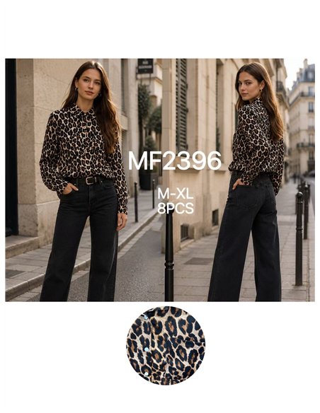 Camisa leopardo satinada