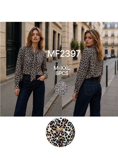 Blusa leopardo con lazada 2