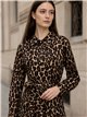 Leopard shirt dress with belt