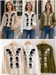 Blusa bordada con flores grandes