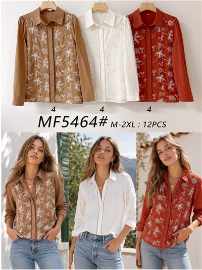Camisa bordada floral 2