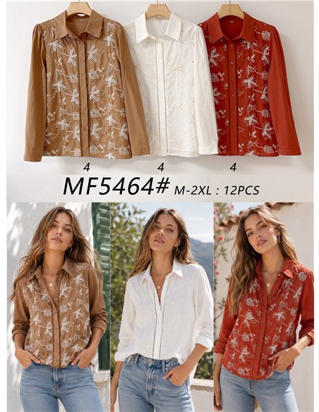 Camisa bordada floral