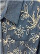 Camicia ricamata effetto denim