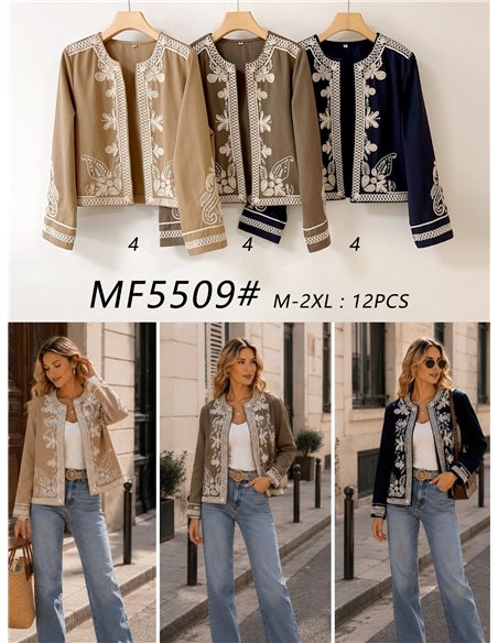 bestickte Jacke im Boho-Stil