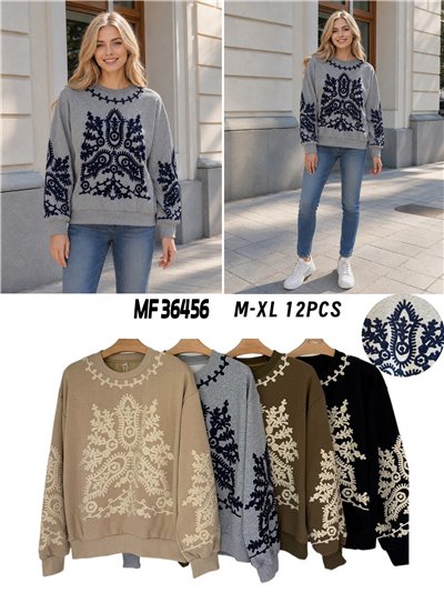 Sudadera bordado en relieve 2
