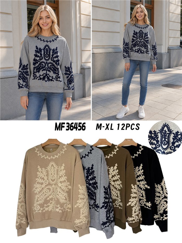 Sudadera bordado en relieve