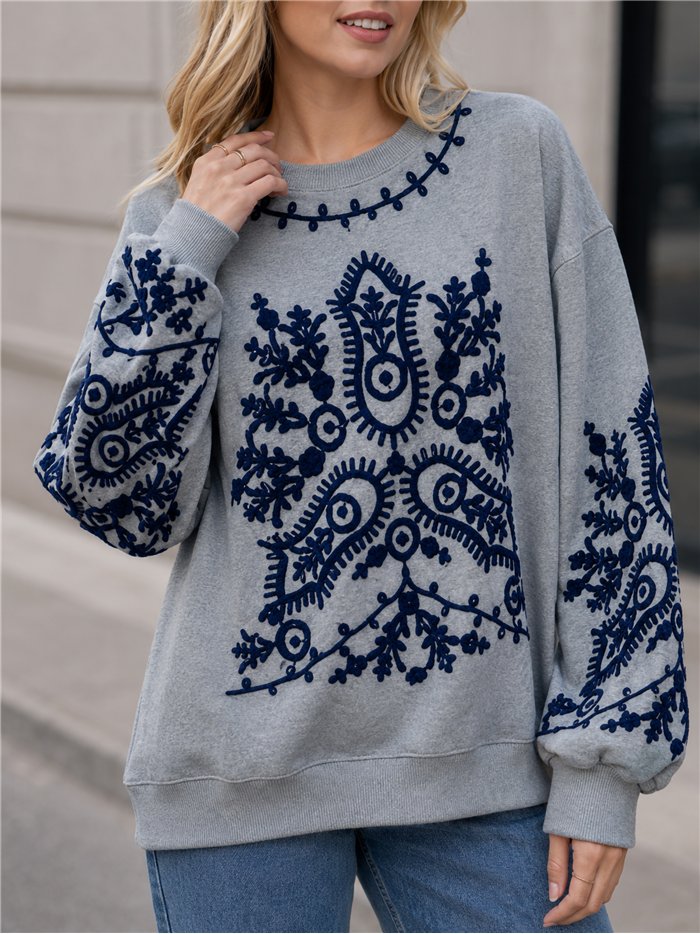 Sudadera bordado en relieve