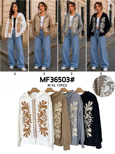Sudadera capucha bordada 2