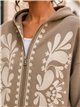 Sudadera capucha bordada