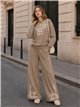 Pantalón wide leg bordado