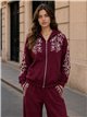 Chaqueta bordada con capucha