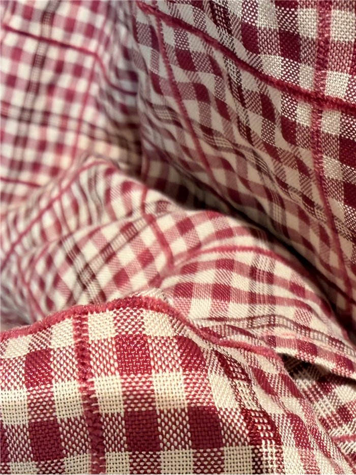 Camisa xadrez com pala franzida