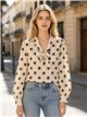 Blusa lunares con lazada