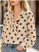 Blusa lunares con lazada