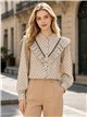 Blusa rayas con lunares y detalle volante
