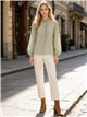 Striped ruffle blouse
