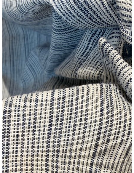 Striped ruffle blouse