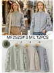 Blusa rayas con bordado en manga