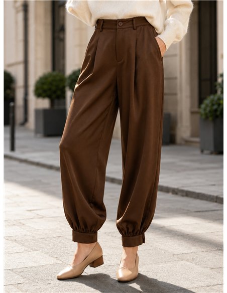 Pantalón bombacho con pinzas