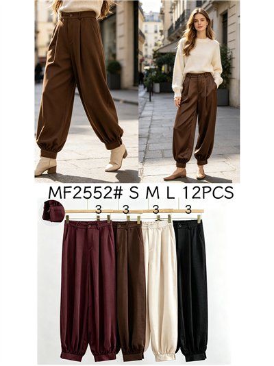 Pantalón bombacho con pinzas 2