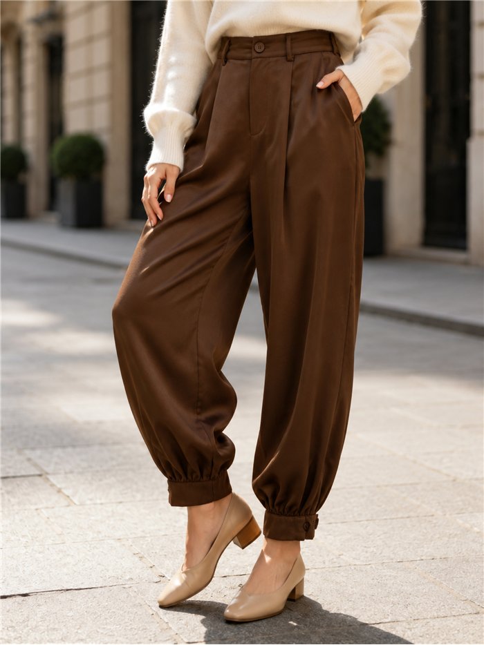 Pantalón bombacho con pinzas