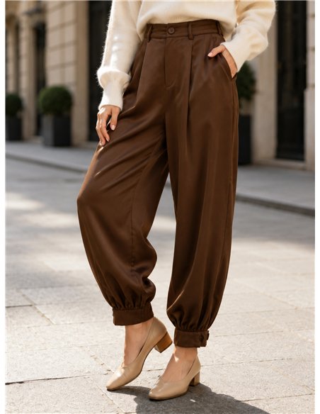 Pantalón bombacho con pinzas