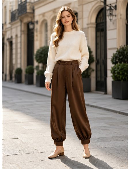 Pantalón bombacho con pinzas