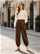 Pantalón bombacho con pinzas