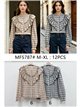 Blusa cuadros con volante amplio