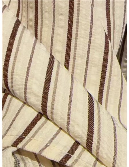 Blusa rayas con lazada y volante