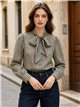 Blusa cuadros vichy con lazada