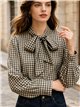 Blusa cuadros vichy con lazada