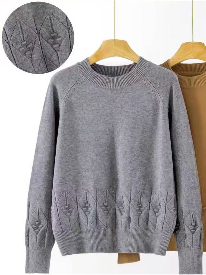 Jersey de punto geométrico en relieve