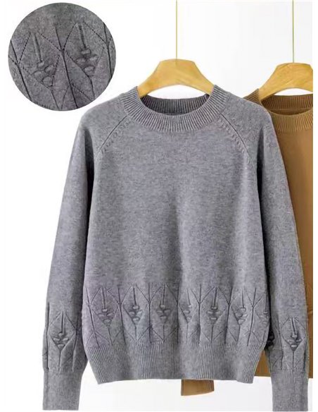 Jersey de punto geométrico en relieve