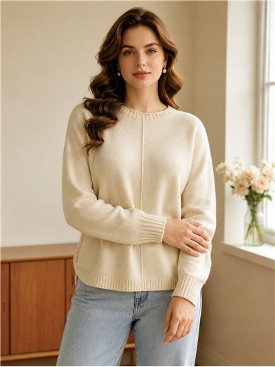 Jersey de punto con costura central