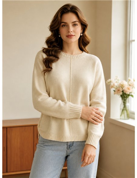 Jersey de punto con costura central