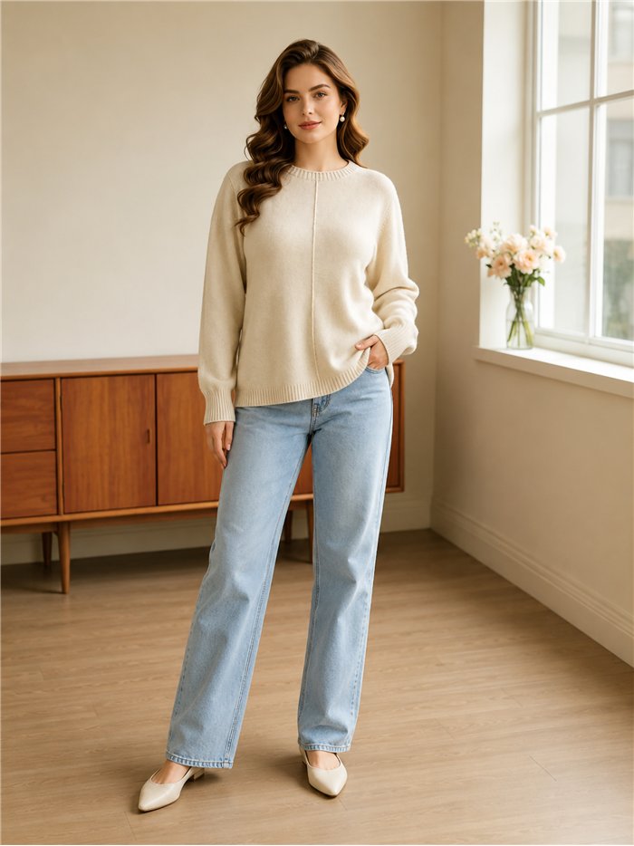 Jersey de punto con costura central