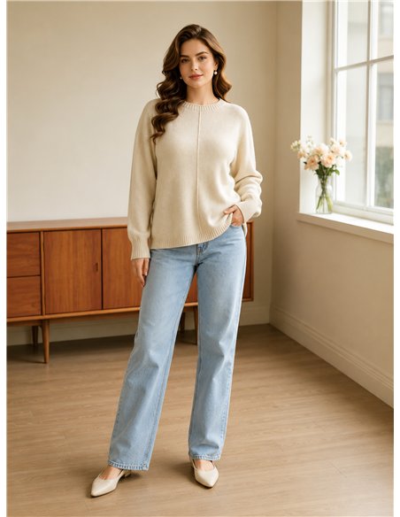 Jersey de punto con costura central