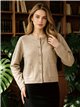 Chaqueta de punto cenefa trenzada con bolsillos