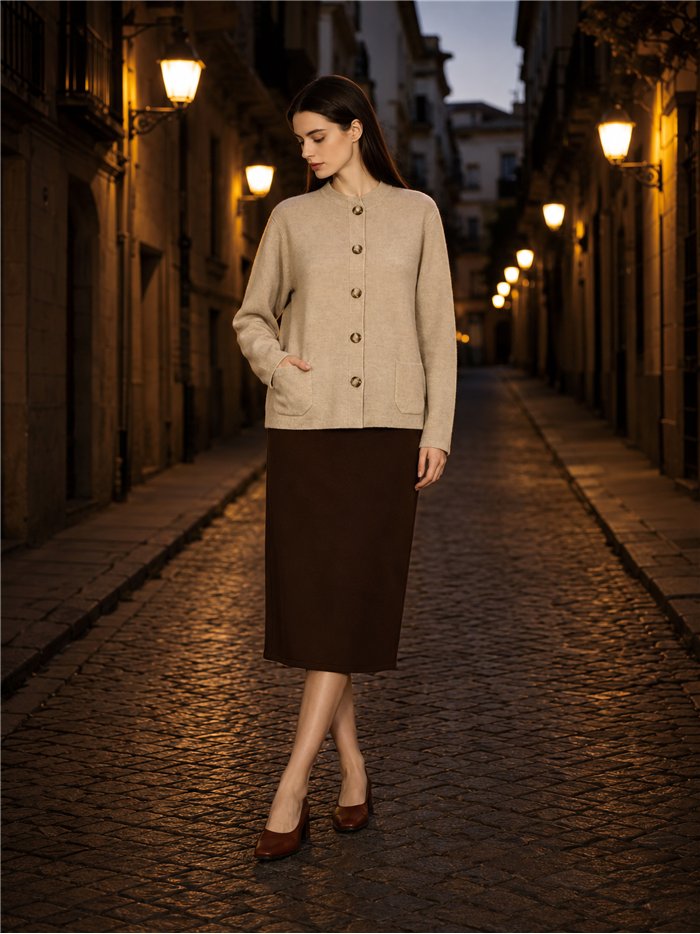 Chaqueta de punto con botones